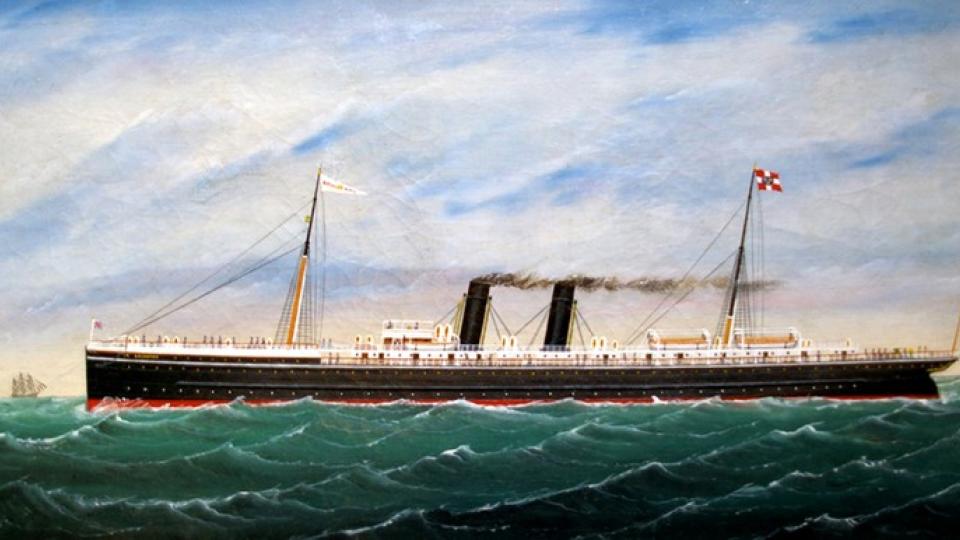 Painting of a boat.